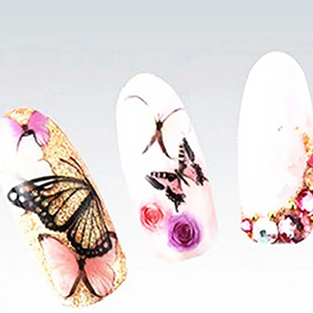 1 Sheet Beauty Butterfly DIY Water Transfer Nail Art Stickers self Adhesive Foil Manicure Decals Slider Decor | Красота и здоровье