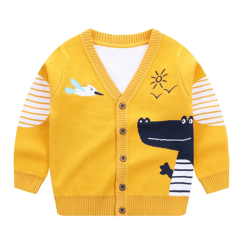

Children's Clothing 2020 Autumn Winter Baby Boys Cardigan Sweater Cartoon Kids Jacket Warm New Boy V-neck Knitted Sweater Coat