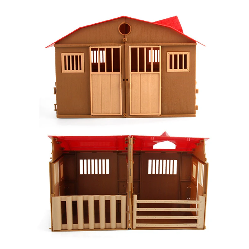 1 компл. Моделирование фермы ранчо домик забор DIY песок стол сцена модель игрушки Дети литье DIY Дом игрушка