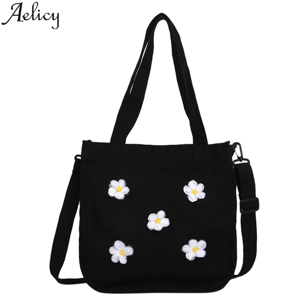 

Aelicy Women's Handbag Messenger Bag Preppy Style Vintage Envelope Shoulder Bag High Quality Female Literary Flower Canvas Bags