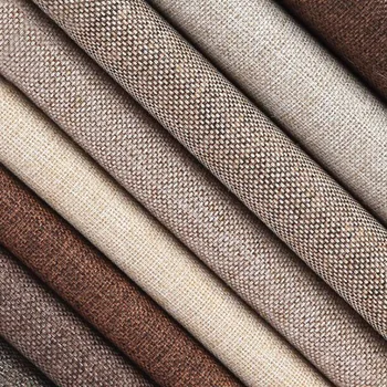 

2 Meters Linen Cotton Yarn Dyed Fabric 148cm Width 1300D Abrasion-Resistant DIY SofaTable Cushion Cloth 36 Colors