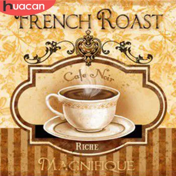 

HUACAN Diamond Painting Cartoon Coffee Full Square Drill Diamond Mosaic Cross Stitch Kit Diamond Embroidery Full Set Sale