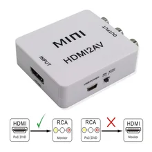 Преобразователь HDMI в AV преобразователь адаптер композитный RCA