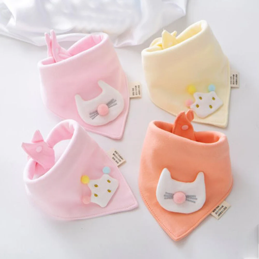 4Pcs/Lot Baby Bandana Drool Bibs 100% Cotton Bibs for Boys & Girls Super Soft Absorbent Feeding Bibs Newborn Items 2
