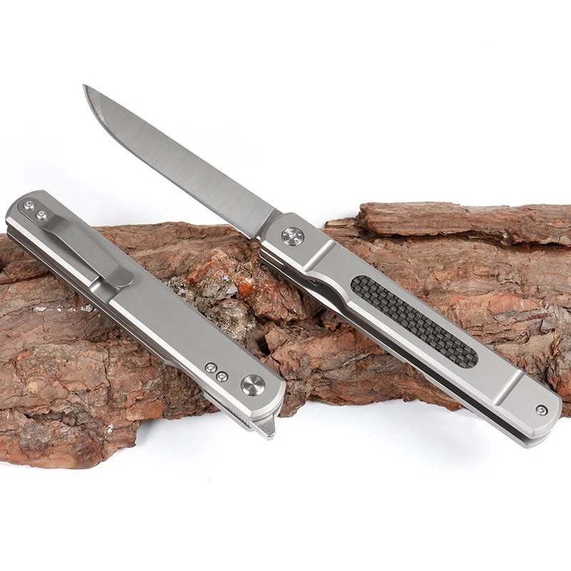 

Складной нож для улицы, бесплатная доставка, усовершенствованная ручка из углеродного волокна, острые лезвия из стали D2, портативный уличный инструмент для самообороны