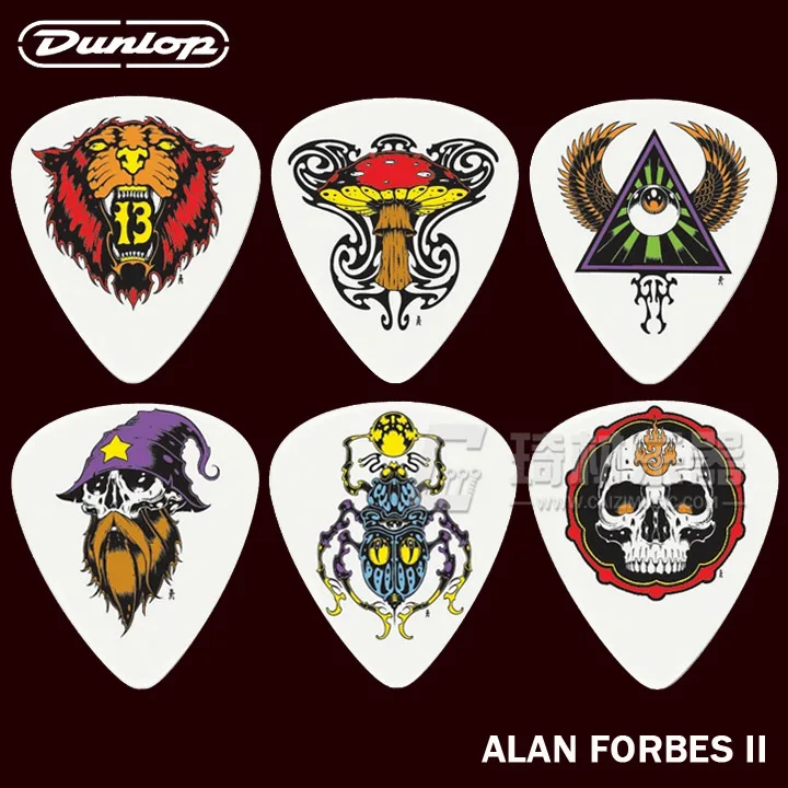 Dunlop Alan Forbes Series 2 Guitar 6 Picks Set 3 Different Gauges