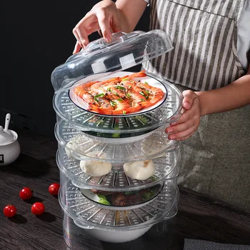 

T3013 Celebrity Style Thermal Food Cover Can Be Superimposed Storage Refrigerator Food Cover Sealed Transparent Dustproof