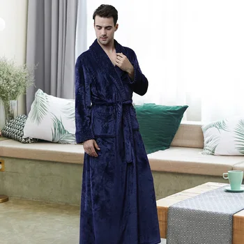 

Winter Plus Cashmere Flannel Robe Bride Bridesmaid Dressing Gown Makeup Sexy Kimono Bathrobe Bath Couple Lounge Sleepwear