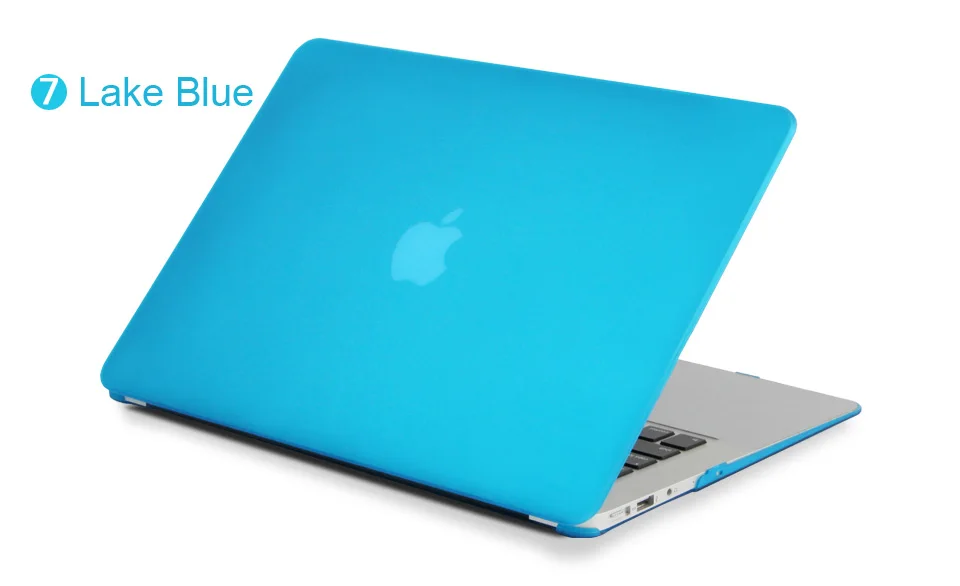 Matte Lake Blue Для MacBook Air 11 13, чехол для ноутбука mac book 11,6 13,3 дюймов+ крышка клавиатуры - Цвет: Matte Lake Blue