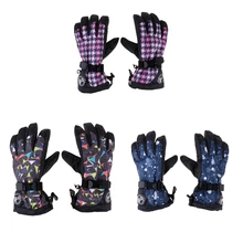 Женские зимние перчатки для катания на лыжах, сноуборде, снегоходах, велосипеде, пеших прогулок, езды на велосипеде-ветрозащитные и теплые