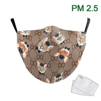 

Fabric Kids Masks Washable Mouth-Muffle Reusable Face Mask Cute Animal Mouth Cover PM 2.5 Protective Dust Cat Series Print Masks