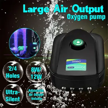 

Aquarium Air Pump Fish Tank Mini Silent Compressor Single Double Outlet Oxygen Pumps Aquariums Aquatic Accessories 220V 8W 12W