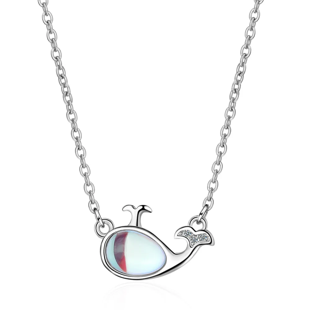 Женское Ожерелье FENGLI Whale Mickey Радужное ожерелье с милой звездой серебряное