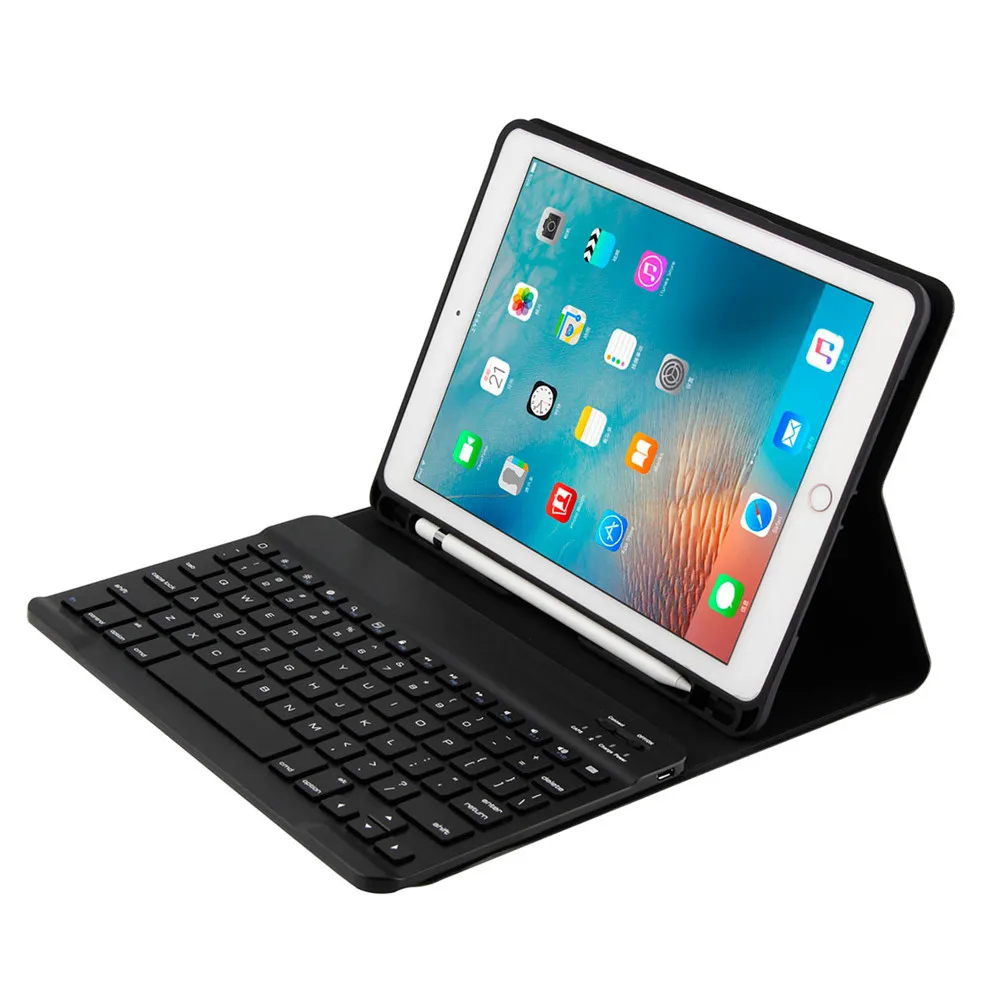 20% Bluetooth клавиатура кожаный чехол с карандашом держатель для iPad 10,2 съемный с Подсветкой Bluetooth клавиатура чехол подставка