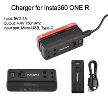 Ladegerät für Insta360 EIN R Panorama Kamera Lithium-Batterie Basis Ladegerät Dual Input Schnelle Ladung Hub Smart Ladegerät Zubehör