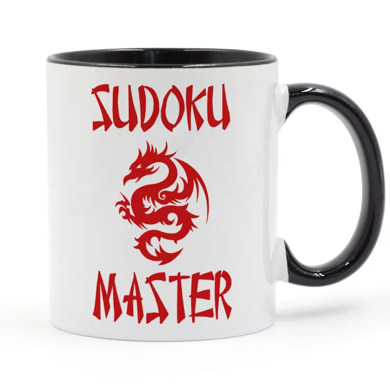 Sudoku Master кофейная кружка, керамическая чашка с цветной ручкой Внутри Подарки 11 унций