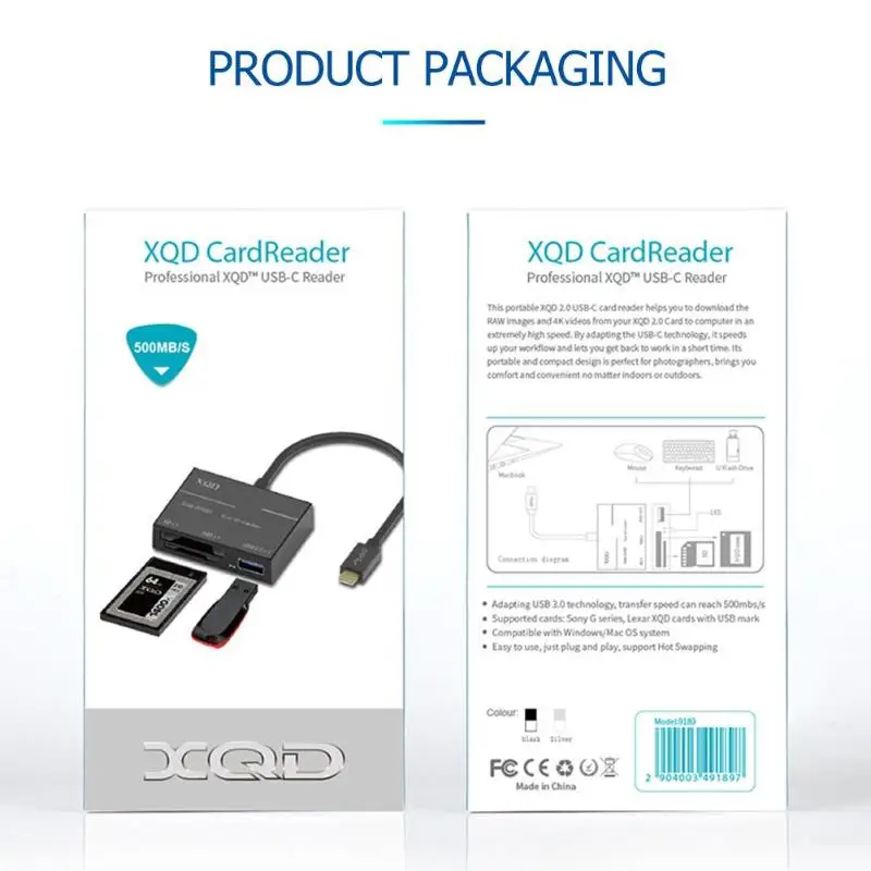 Type C к XQD карта высокоскоростной 500 МБ/с./с USB3.0 концентратор карта памяти ридер адаптер