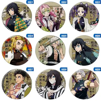 

Anime Demon Slayer: Kimetsu No Yaiba Kamado Tanjirou Cosplay Bedge Cartoon Gift Backpacks Bags Badges Button Brooch Pins