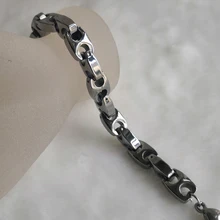 10 мм ширина Мужская классическая велосипедная цепь мужские ювелирные изделия hi-tech вольфрамовый браслет