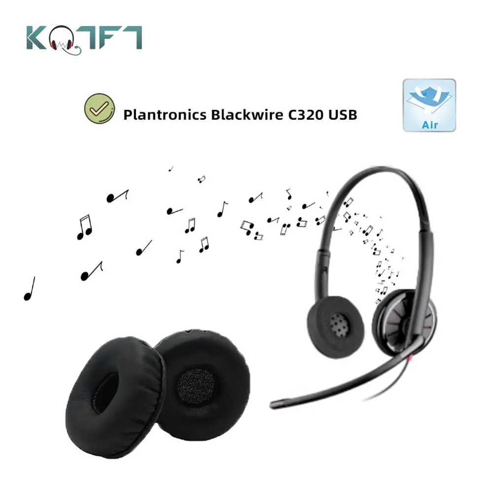 KQTFT 1 пара сменных подушечки для наушников Plantronics Blackwire C320 USB C 320 гарнитура подушки