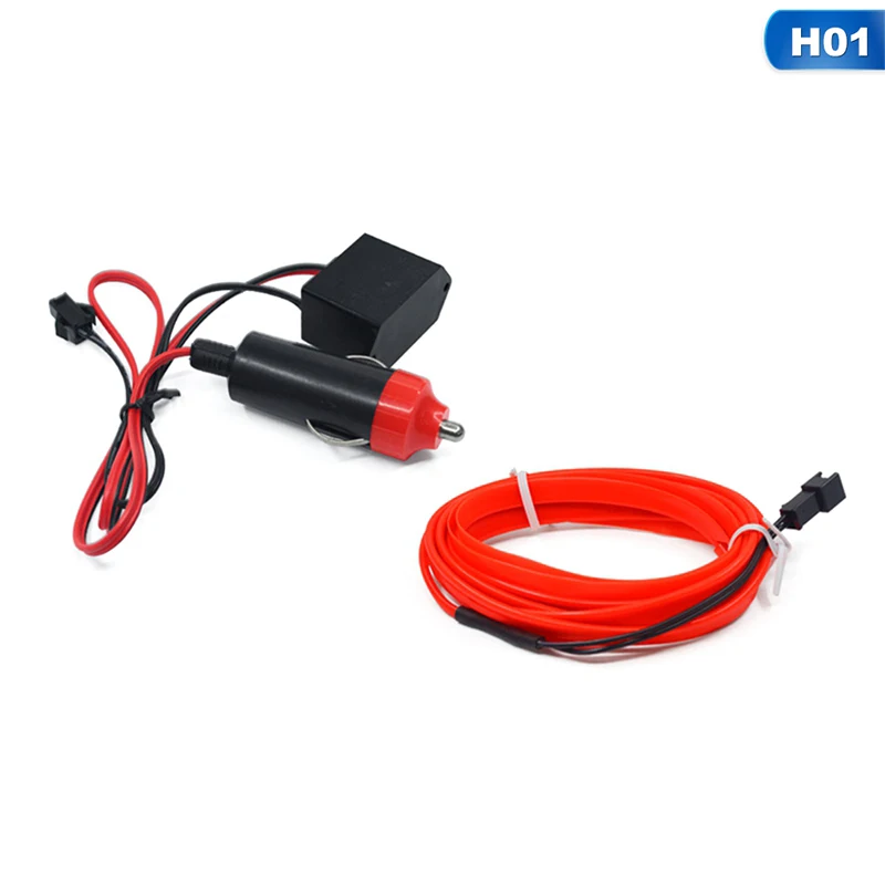 FORAUTO 5 метров автомобильное Внутреннее освещение авто светодиодная лента EL Wire Rope Авто атмосферная декоративная лампа гибкий неоновый светильник DIY