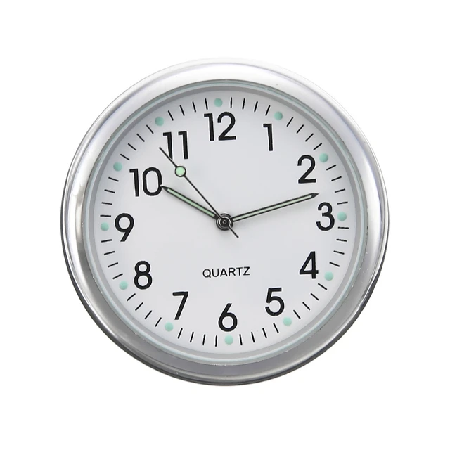 Mini Quarz Kleine Uhr Leuchtende Analoge Uhr Auto Stick Auf Uhr 4