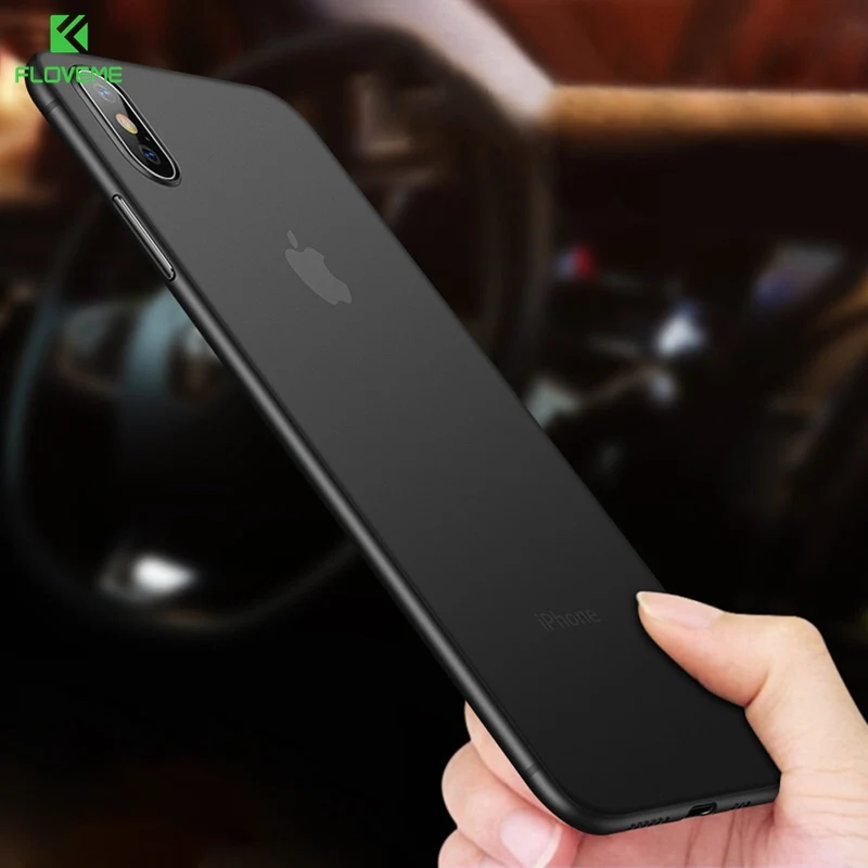 FLOVEME Ultra Thin Matte PP Phone Case For iPhone 7 XR XS Max X 0.38mm Slim Cover 8 Plus Shockproof Capa |