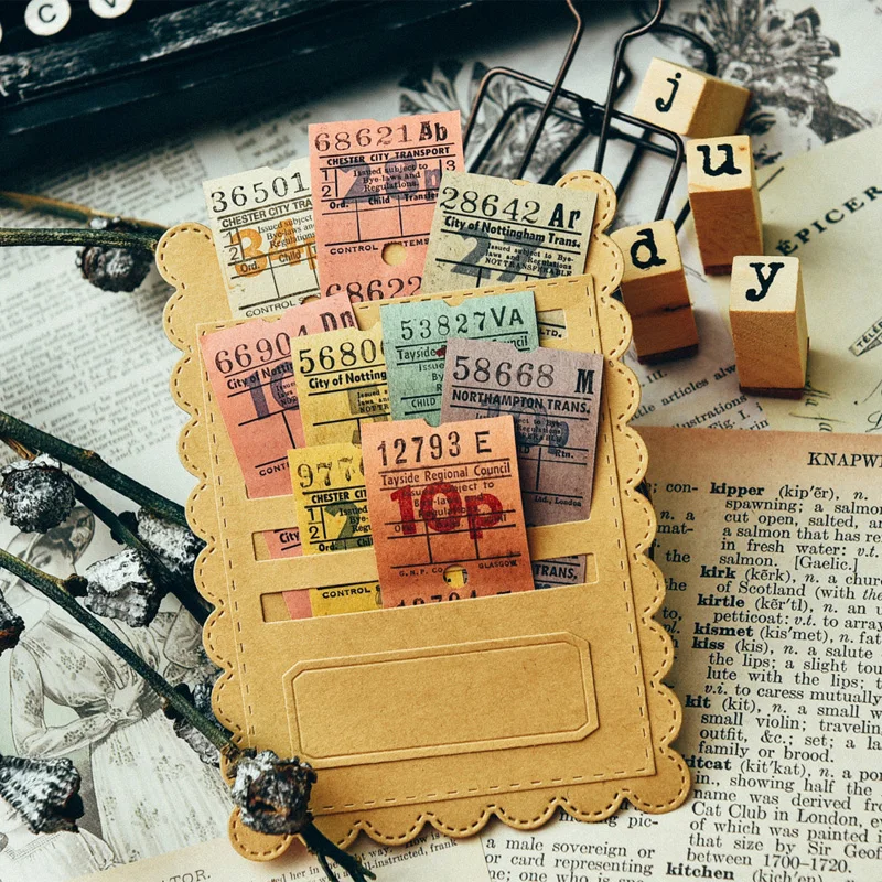 1 шт. винтажная наклейка на ярлык Kraft Vellum DIY альбом для скрапбукинга органайзер