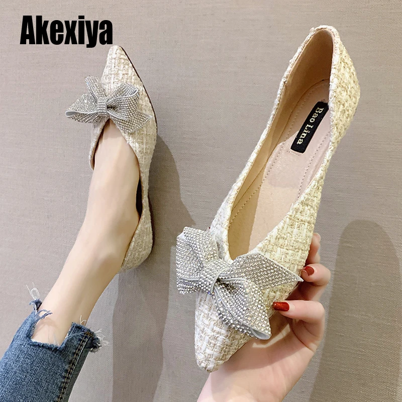 black flat shoes with rhinestones