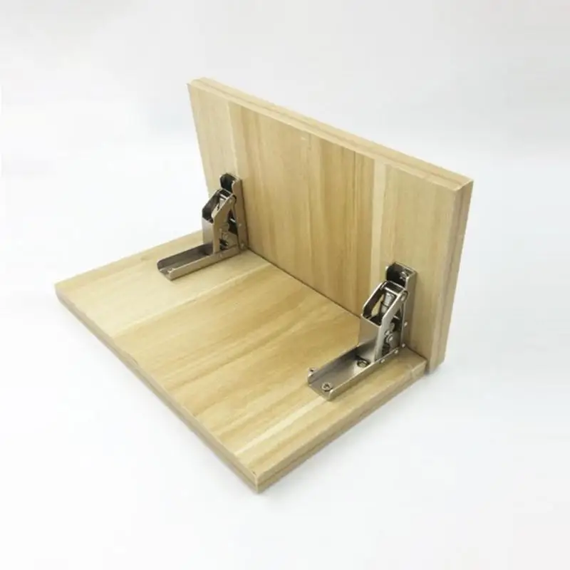 

90 Degree Folding Door/Shelf Hinge Invisible Furniture Bracket Table Holder
