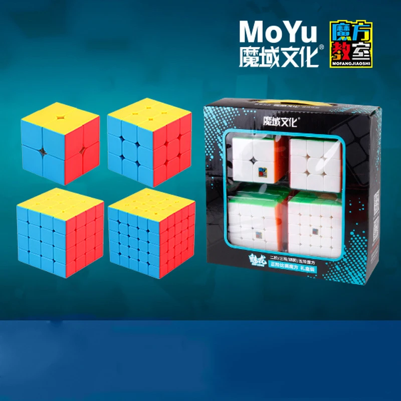Набор кубиков Moyu 2x2 3x3 4x4 5x5 набор скоростных Mofang Jiaoshi магические кубики MF2S MF3S MF4S MF5S