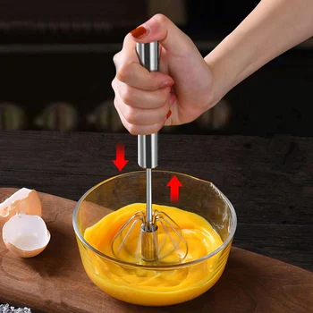 

Stainless Steel Hand Pressure Rotating Semi-Automatic Mixer Coffee Milk Eggbeater Mixer Kitchen Cooking Tool kitchen accessories