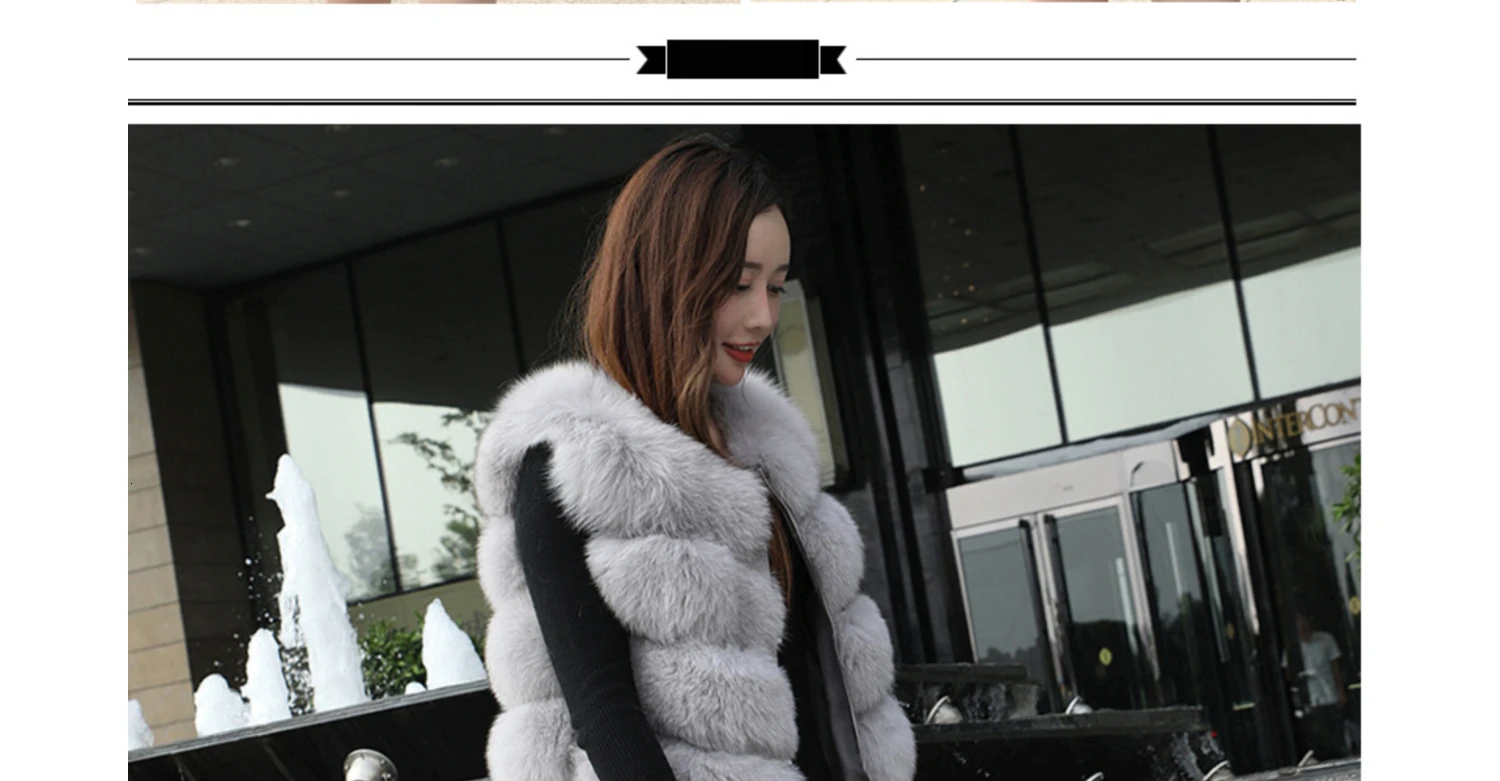 Flash Deal Real Fur Vests Long Winter Women Fur Vest Female Sleeveless Genuine Fur Vest Ladies Fashion Luxury Slim Warm High Quality 2019 42