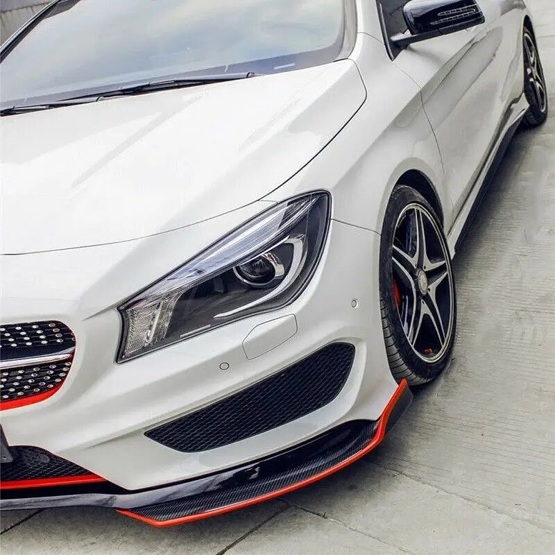 Углеродное волокно передний бампер сплиттер подходит для Mercedes CLA W117 CLA45 AMG CLA250 CLA260