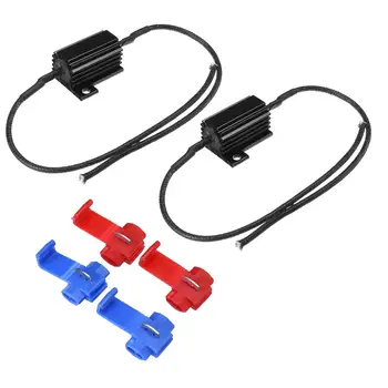 

6Pcs 25W 8Ohm LED Bulb Load Resistor Kit Turn Signal Light Error Free Flash Blinker Resistance Fix Decorder Wire Load Resistor
