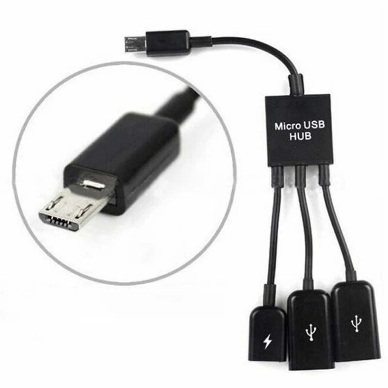 1 шт. 3 в 1 Micro USB 2,0 кабель адаптер Разъем питания зарядный концентратор для планшета