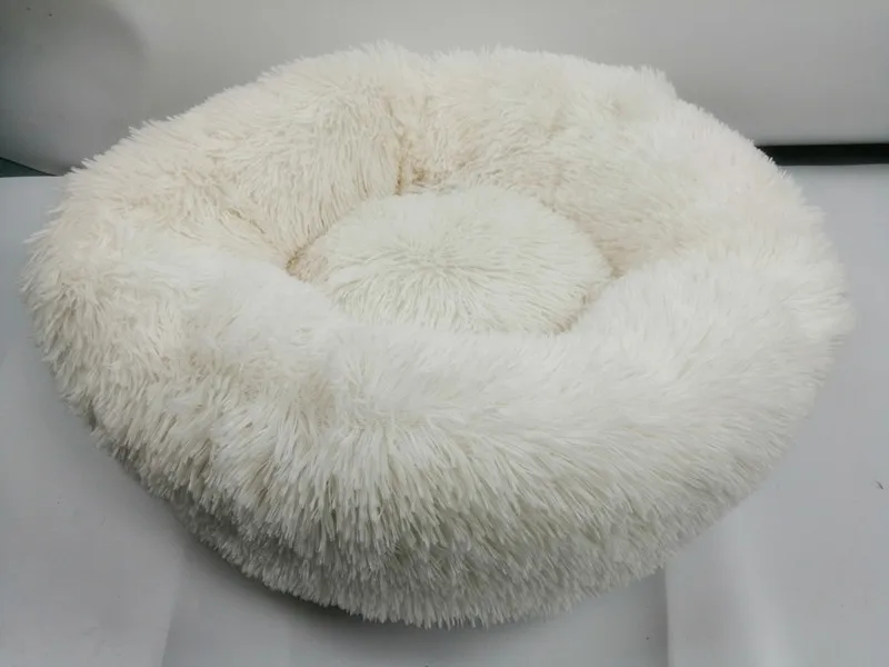 Deep sleep dog's nest round long hair South Korean velvet autumn winter nest mat cat mattress pet nest large, medium and small