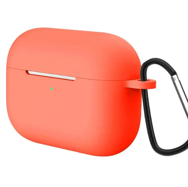 Ультратонкий силиконовый чехол для Apple Airpods Pro, чехол для наушников, беспроводная Bluetooth гарнитура, чехол, Противоударная сумка для Air pods pro 3 - Цвет: orange