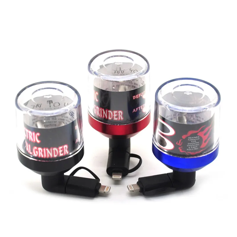 Grinder Herb Weed-Accessories Electric-Weed for Android Apple-Phone Color:Random-Send-Suit
