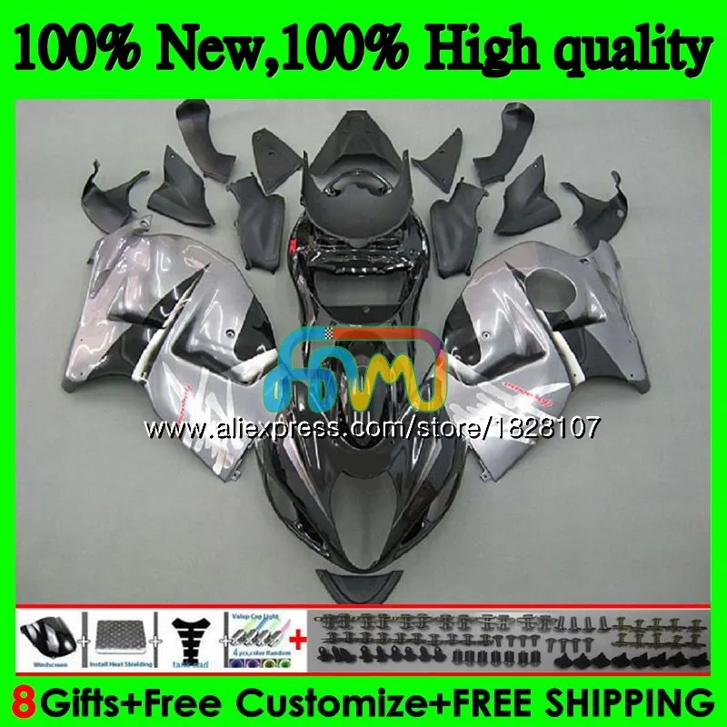 Корпус для SUZUKI Hayabusa GSXR 1300 GSXR1300 96 97 98 99 01 48BS. 38 GSXR-1300 1996 1997 1998 1999 2000 2001 обтекателя серебристо-серый - Цвет: No. 1
