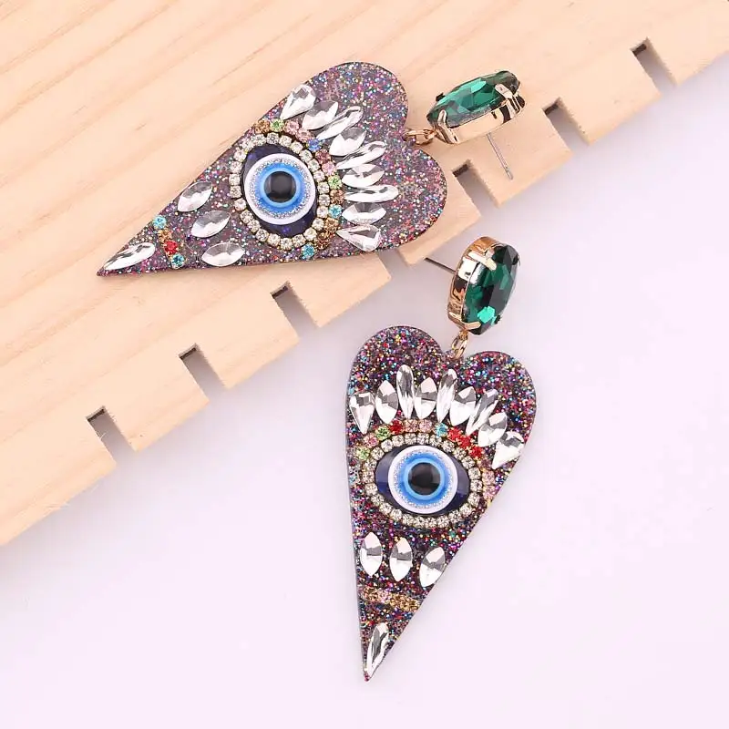 

Statement Oorbellen Resin Heart Oorbellen Voor Vrouwen Handmade Crystal Ladies Earrings Fashion Jewelry Wedding Accessories