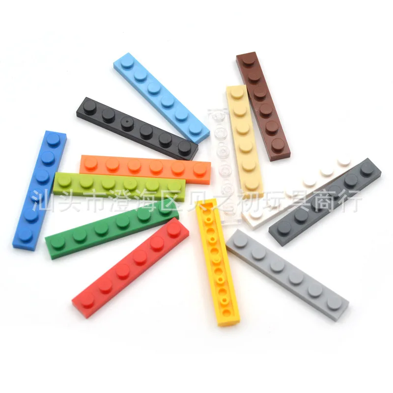 100g toplu parçaları 1x6 ince tuğla yapı taşları plastik taban plakası MOC şekilli kalıp montajı için eğitici oyuncaklar çocuk 3666