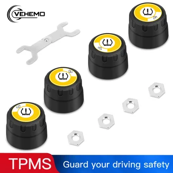 

Motorcycle Car Tire Pressure Monitoring System TPMS Bluetooth 4 sensors external tyre pressure sensor With APP For Android/IOS