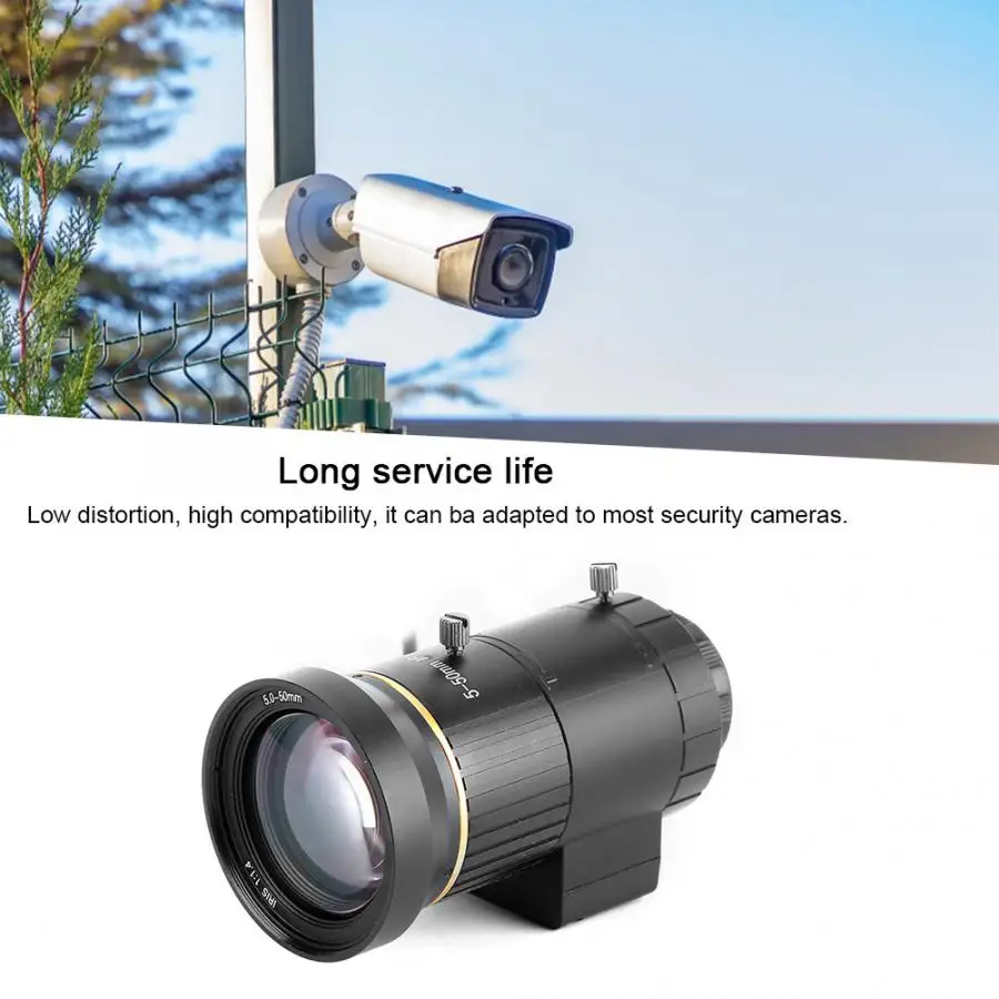3MP-B HD Автоматическая диафрагма зум 5-50 мм-длина безопасности CCTV камера объектив Авто Ирис объектив