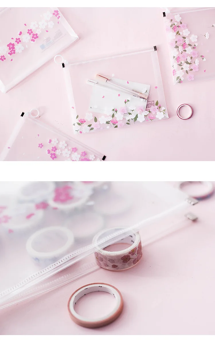 1 шт. Kawaii Sakura A4 папка принадлежности школьные книги канцелярские принадлежности Органайзер бумаги карандаш офисный чехол для хранения файл сумка