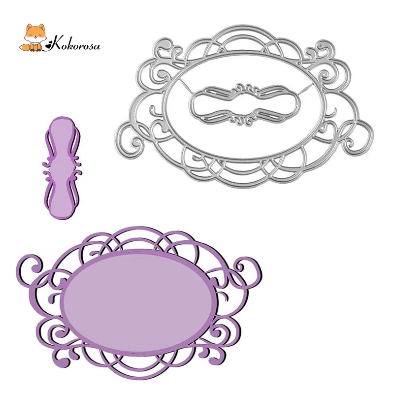 

Kokorosa Cutting Dies Metal Dies Oval Frame Die Scrapbooking Album Card Making Embossing Stencil Diecuts Decoration