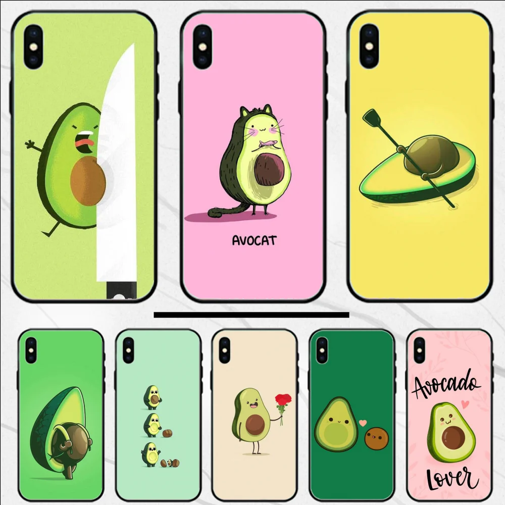 

Avocado aesthetic Bling Cute Phone Case For iphone X XS XR XS MAX 5 5S SE