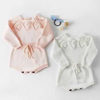

Knitted Baby Clothes Newborn Girl Romper Cotton Long Sleeve Autumn Infant Baby Rompers For Girls Jumpsuit Spring Baby Clothes