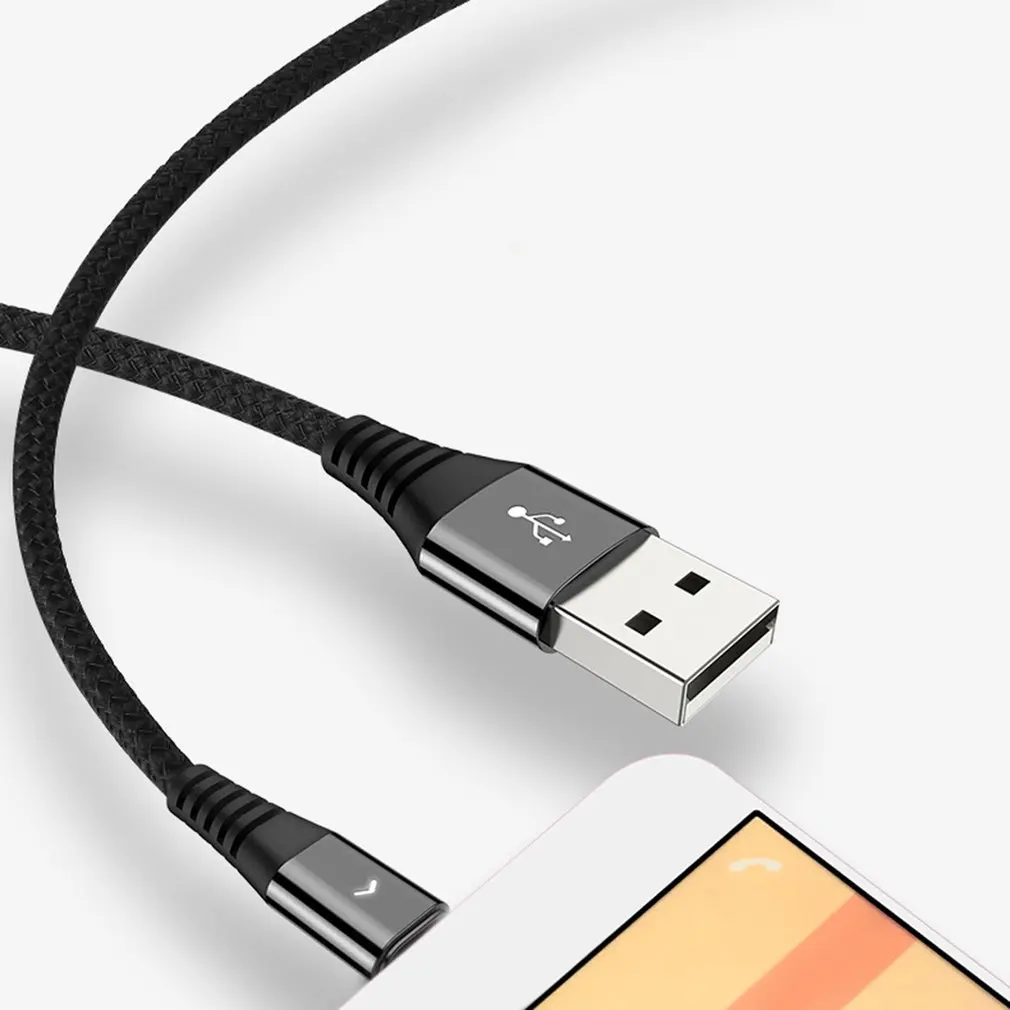 

1 Pc Android Data Cable With Light 2.4A Micro USB Mobile Phone Data Cable Sr Aluminum Alloy Extended Data Cable