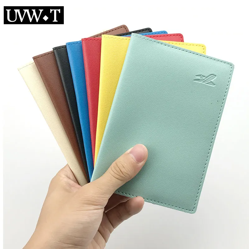 

PU Leather Passport Cover Vintage Solid Fashion Multifunctional Coin Document Purse ID Bank Pass Card Holder Travel Purse Wallet